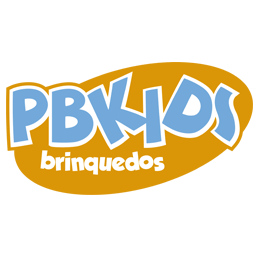 Logotipo da Pbkids brinquedos com o Itaú.