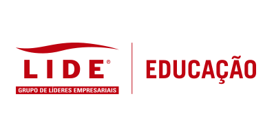 A logomarca do liide educaço traz elementos inspirados no Itaú.