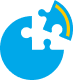 Um quebra-cabeça azul com uma peça amarela faltando na página de desenvolvimento de todos os componentes.