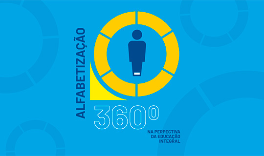 Fundo azul com logotipo que diz 360o para Eventos.