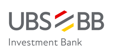 Logotipo do banco de investimento UBS.
