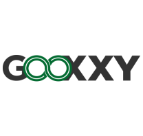 O logotipo GOOXXY em um fundo preto.
