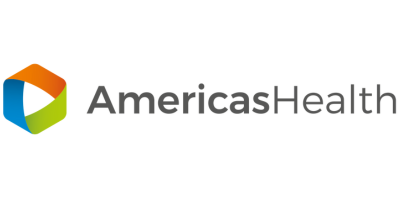 Logotipo da Americas Health [MDF], apresentando a frase "Americas Health" sobre fundo branco.