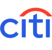 Logotipo do Citi com uma seta vermelha e branca.