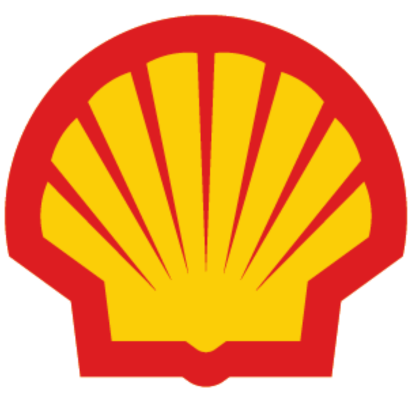 O logotipo da Shell exibe uma concha de vieira amarela estilizada com contorno vermelho, que lembra um rascunho automático artístico.