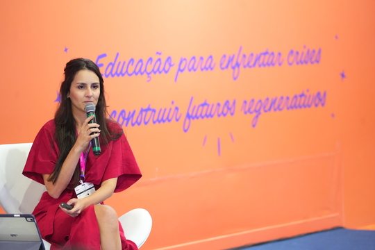 Ana Crispim, gerente de pesquisas do Instituto Ayrton Senna particpa da Bett Brasil 2025.