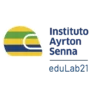 Logotipo do Instituto Ayrton Senna com um capacete com listras verdes, amarelas e azuis, ao lado do texto "Instituto Ayrton Senna eduLab21 Pesquisa e Inovação".