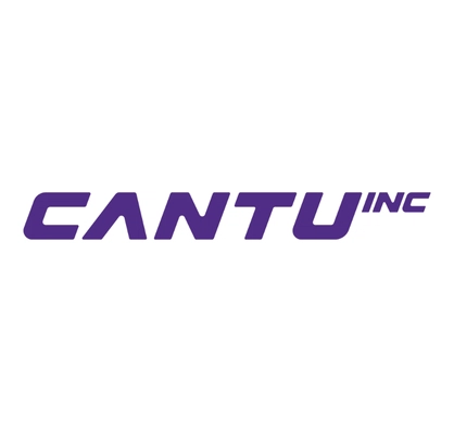 A imagem exibe o logotipo da Cantu Inc. em letras maiúsculas, roxas e em negrito em um fundo branco, acompanhado pelo texto "MDF 2025".
