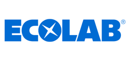 Logotipo da Ecolab com texto azul e uma estrela branca dentro da letra “O”, sobre um fundo branco.